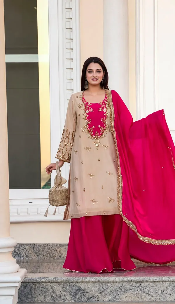 Pink_&_Beige_Embroidered_Palazzo_Suit_Set_for_Women_with_Dupatta