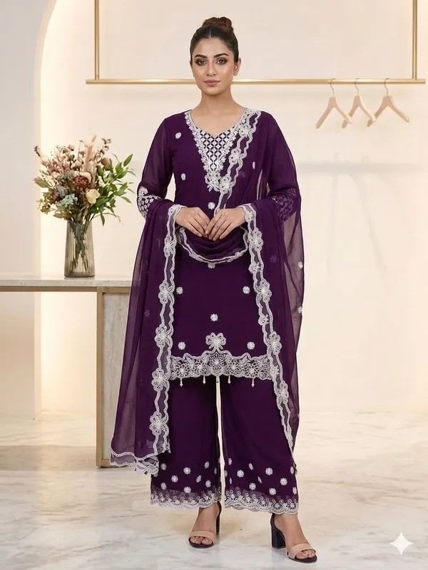 Purple_Embroidered_Sharara_Suit_with_Georgette_Dupatta