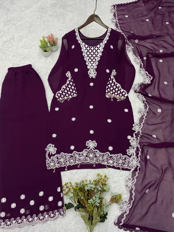 Purple_Embroidered_Sharara_Suit_with_Georgette_Dupatta