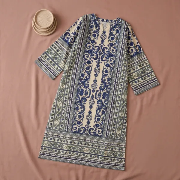 Blue_Printed_Ethnic_Kurta_Set_for_Girls