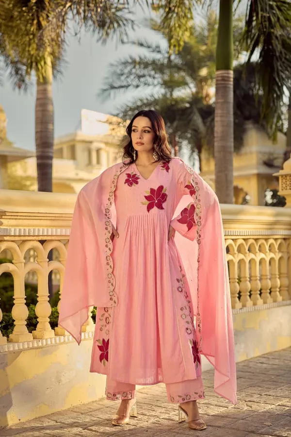 Pink_Silk_Floral_Embroidered_Anarkali_Suit_Set_For_Women