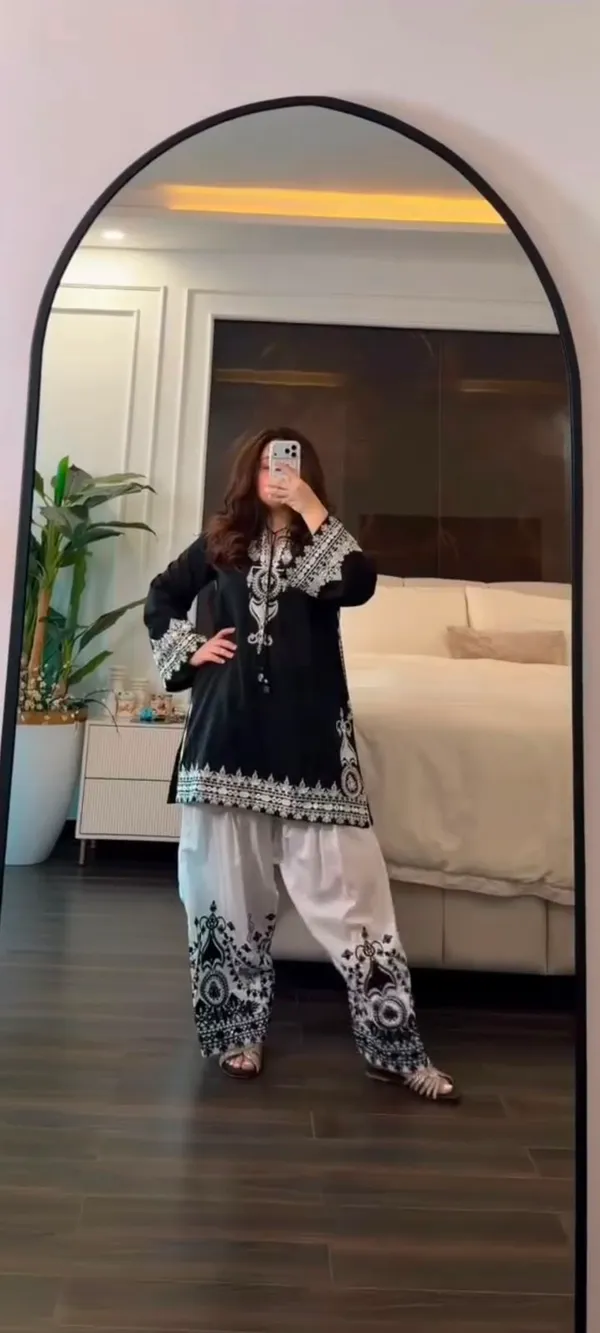 Black_Crepe_Silk_Embroidered_Kurta_Palazzo_Set_For_Women