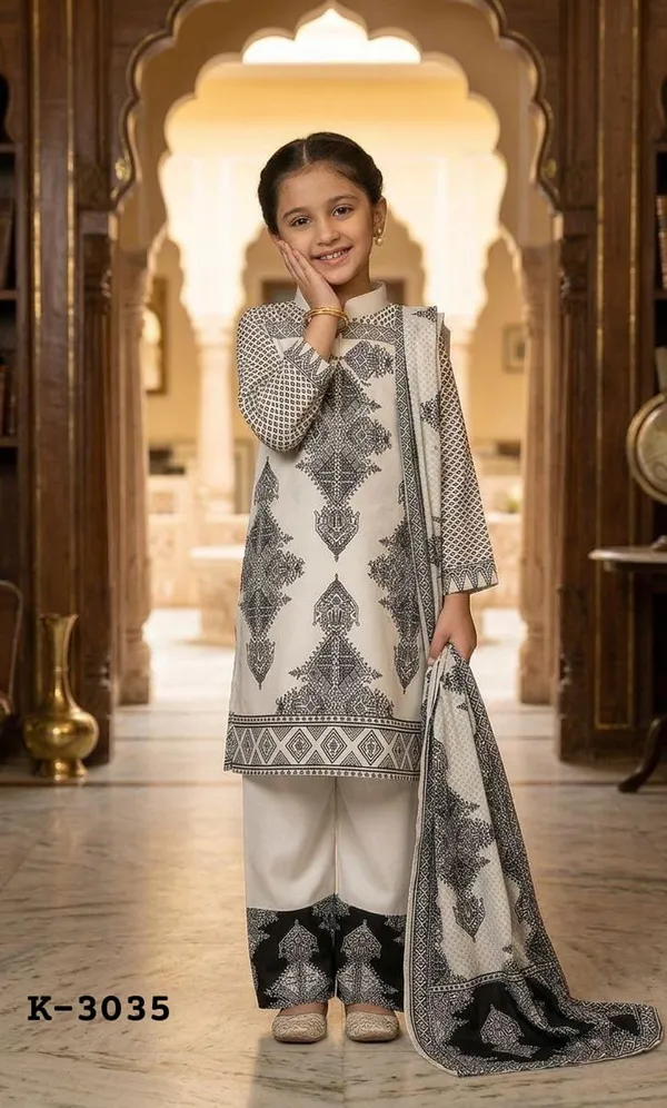 White_and_Black_Printed_Cotton_Kurta_Palazzo_Set_with_Dupatta_for_Girls