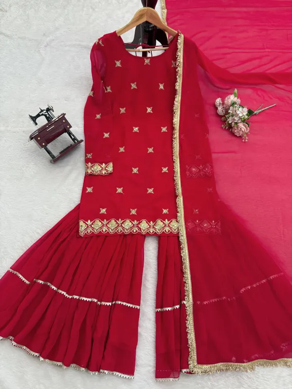 Rani_Pink_Embroidered_Sharara_Suit_with_Dupatta