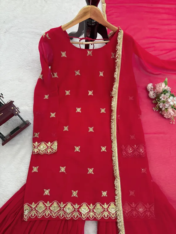 Rani_Pink_Embroidered_Sharara_Suit_with_Dupatta