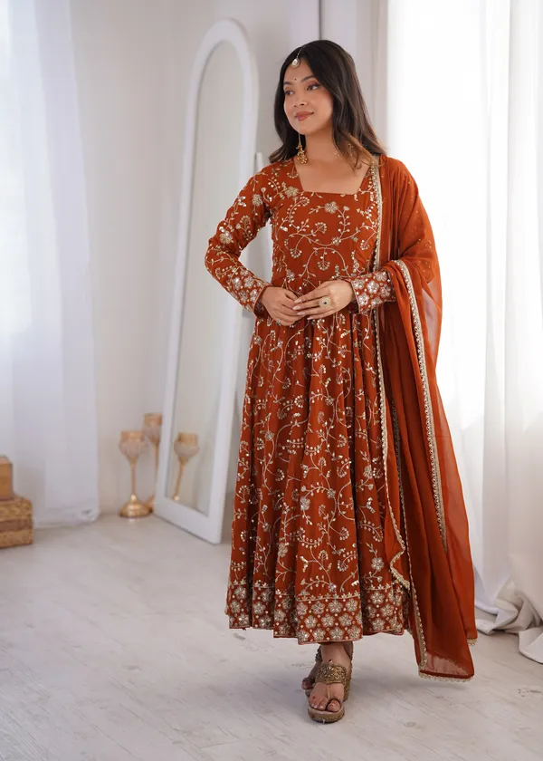 Rust_Embroidered_Anarkali_Suit_with_Dupatta