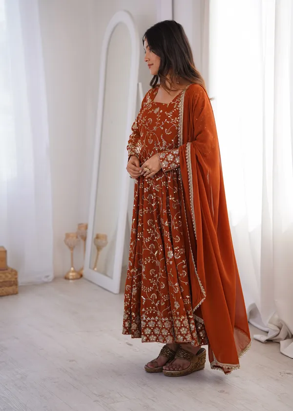 Rust_Embroidered_Anarkali_Suit_with_Dupatta