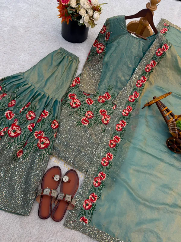 Sage_Green_Floral_Embroidered_Sharara_Suit_with_Dupatta