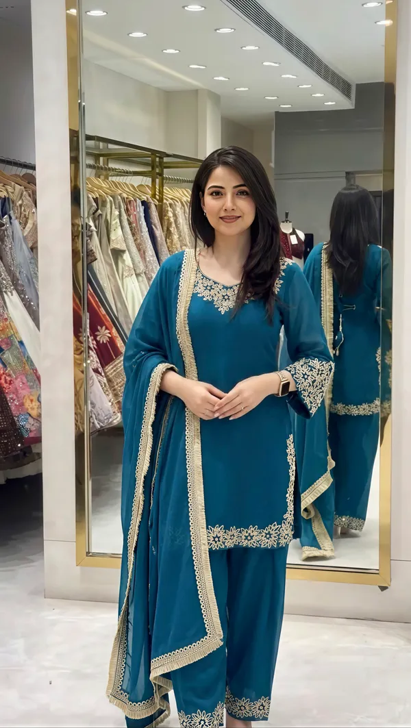 Teal_Blue_Embroidered_Kurta_Palazzo_Set_with_Dupatta