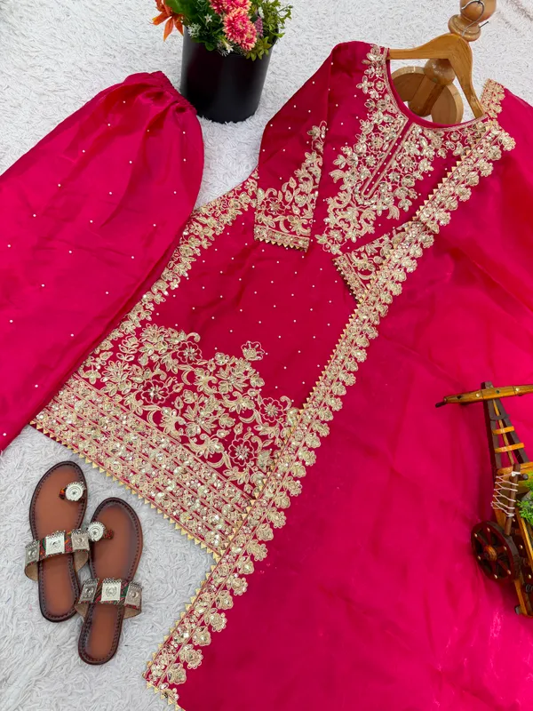 Wine_Red_Heavy_Embroidered_Sharara_Suit_with_Silk_Dupatta