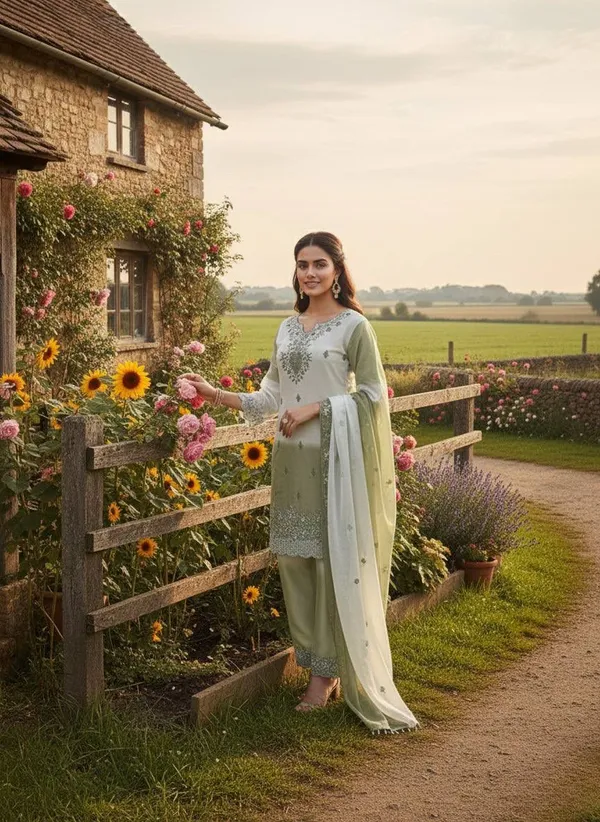 Mint_Green_Gim_Silk_Embroidered_Kurta_Set_For_Women