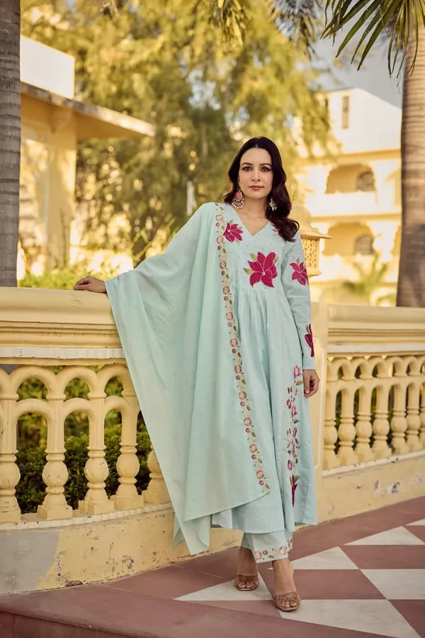 Sky_Blue_Floral_Embroidered_Anarkali_Suit_For_Women