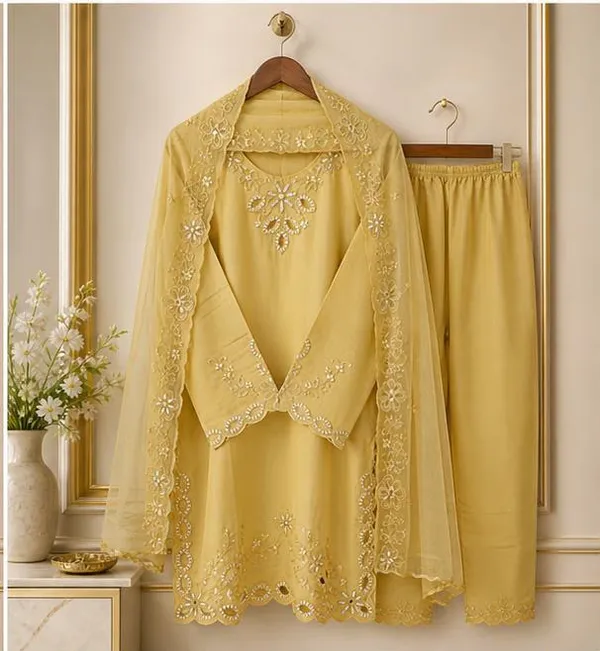 Yellow_Embroidered_Chanderi_Silk_Suit_Set_with_Organza_Dupatta