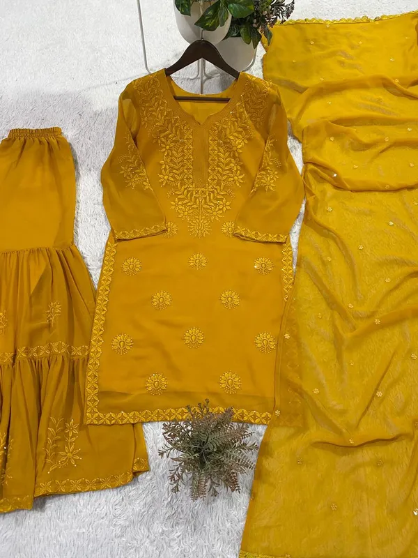 Yellow_Embroidered_Sharara_Suit_with_Georgette_Dupatta