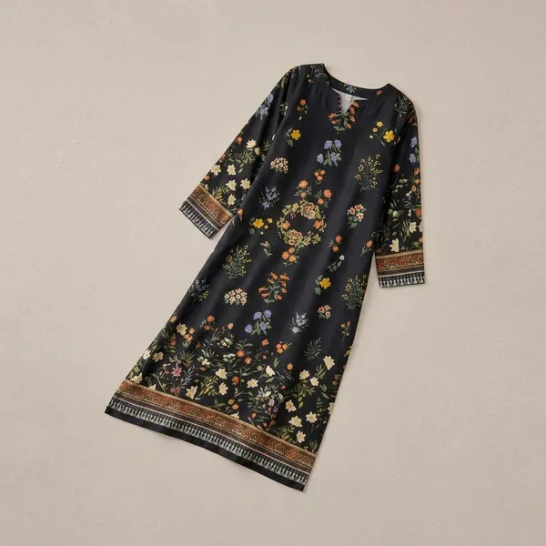 Black_Floral_Printed_Full_Length_Kurta_for_Girls
