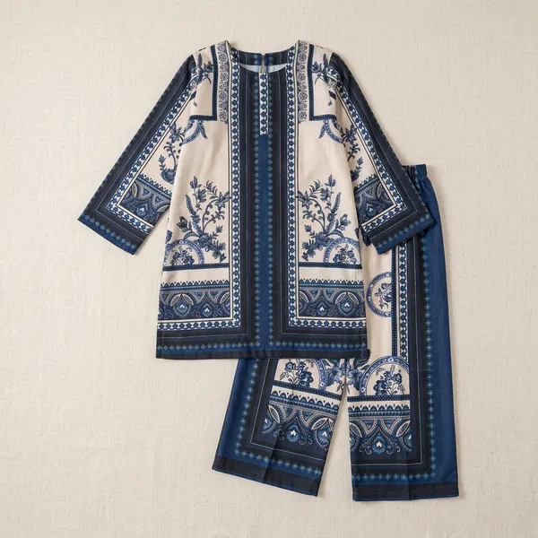 Navy_Blue_Printed_Cotton_Ethnic_Kurta_Palazzo_Set_for_Girls
