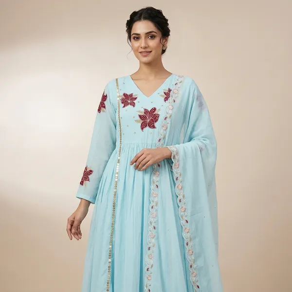 Sky_Blue_Floral_Embroidered_Anarkali_Suit_For_Women