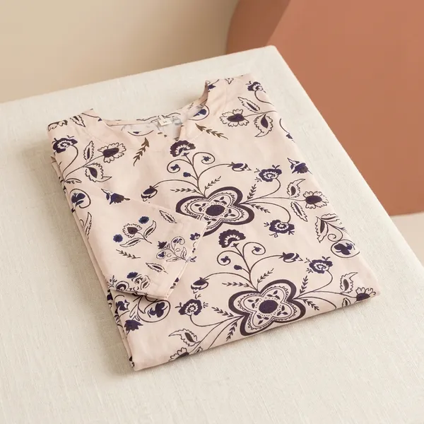 Light_Pink_Floral_Print_Full_Sleeve_Kurta_Set_for_Girls
