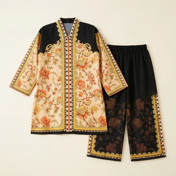 Beige_Floral_Print_Mal_Satin_Kurta_Palazzo_Set_for_Girls