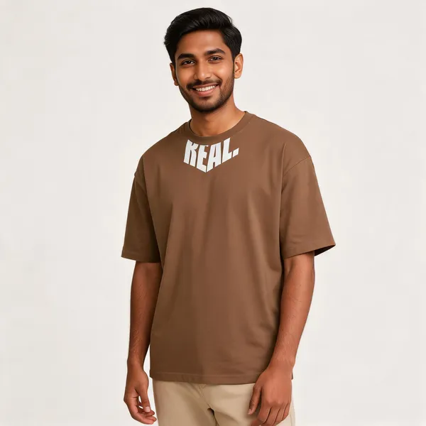 Brown_Cotton_Oversized_Real_Print_T-Shirt_For_Men