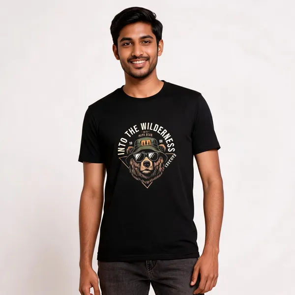 Black_Cotton_Graphic_Print_Round_Neck_T-Shirt_For_Men