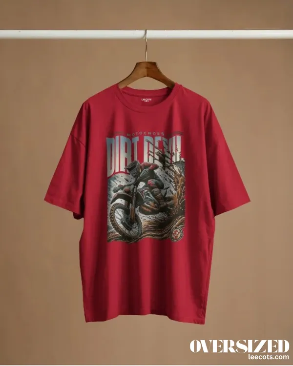 Red_Cotton_Oversized_Printed_Motocross_T-Shirt_For_Men