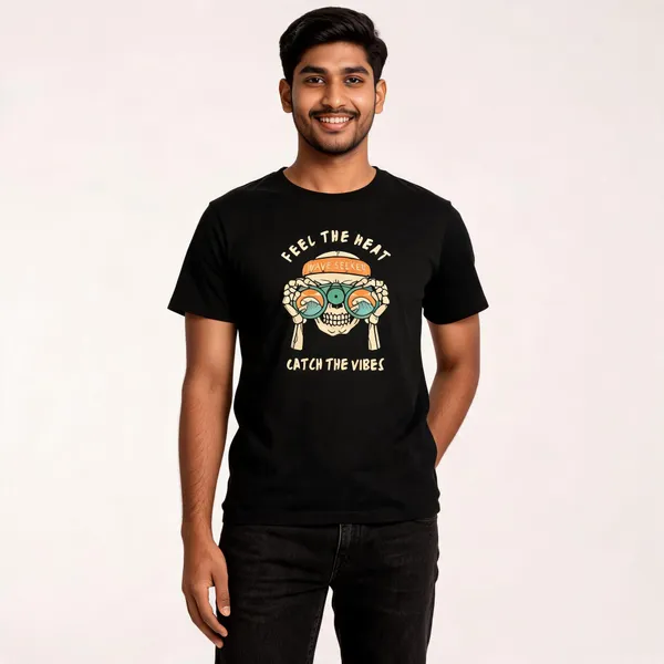 Black_Cotton_Graphic_Print_Round_Neck_T-Shirt_For_Men