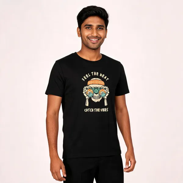 Black_Cotton_Graphic_Print_Round_Neck_T-Shirt_For_Men