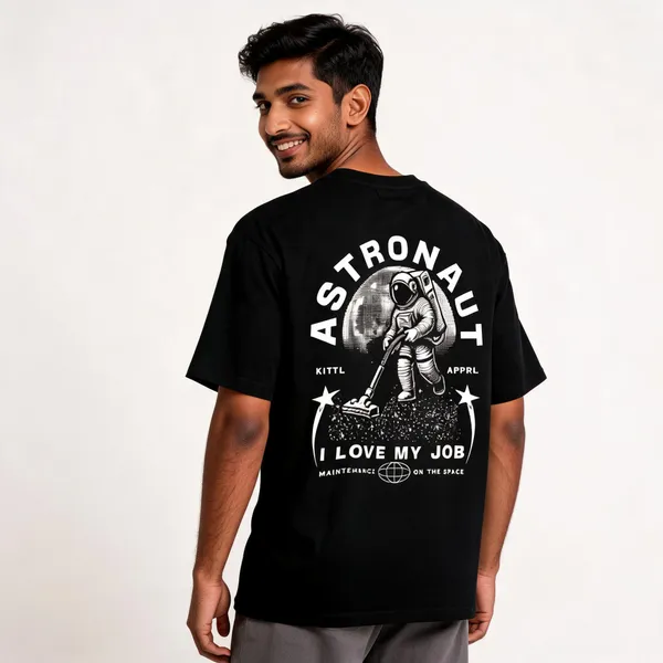 Black_Cotton_Oversized_Astronaut_Print_T-Shirt_For_Men