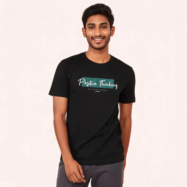 Black_Cotton_Positive_Thinking_Print_Crew_Neck_T-Shirt_For_Men