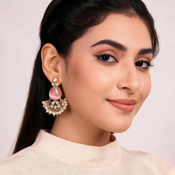 Hamza_Pink_Stone_German_Silver_Kundan_Pearl_Chandbali_Earrings_For_Women