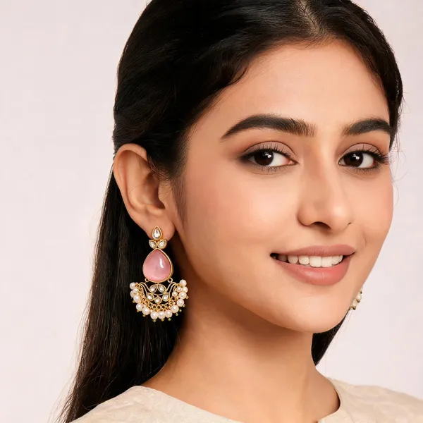 Hamza_Pink_Stone_German_Silver_Kundan_Pearl_Chandbali_Earrings_For_Women