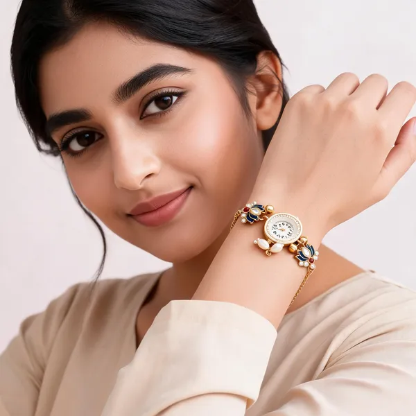 Navy_Blue_Lotus-_German_Silver_Kundan_Lotus_Bracelet_Watch_For_Women