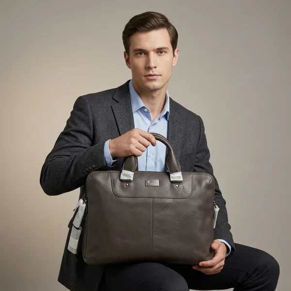 Grey_Leather_Structured_Office_Bag_For_Men_And_Women