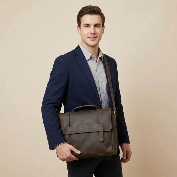 Brown_Leather_Flap_Closure_Messenger_Bag_For_Men_And_Women