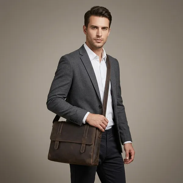 Brown_Leather_Flap_Closure_Messenger_Bag_For_Men_And_Women