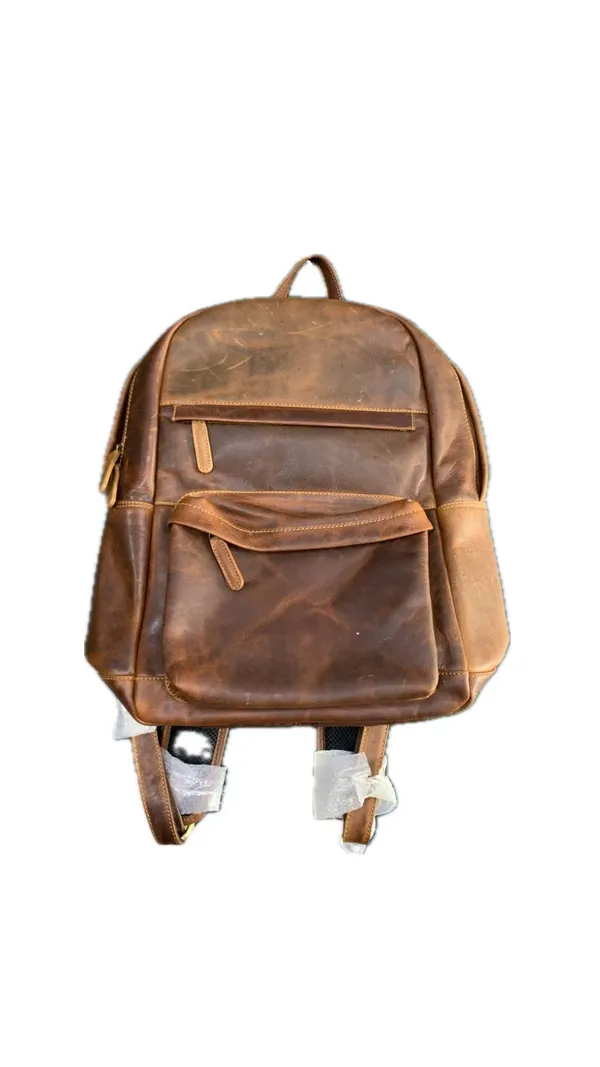 Brown_Leather_Vintage_Multi_Pocket_Backpack_For_Men_And_Women