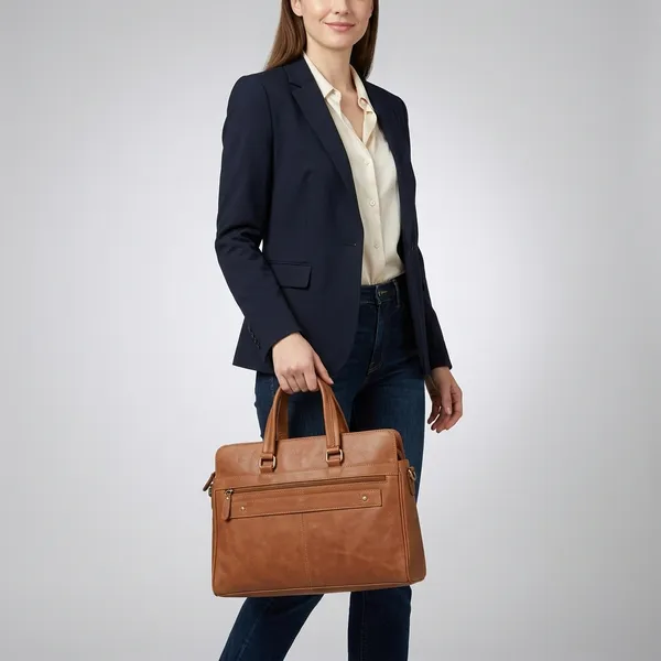 Brown_Leather_Structured_Handbag_For_Men_And_Women
