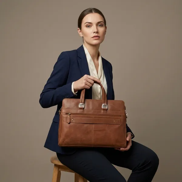 Brown_Leather_Structured_Handbag_For_Men_And_Women