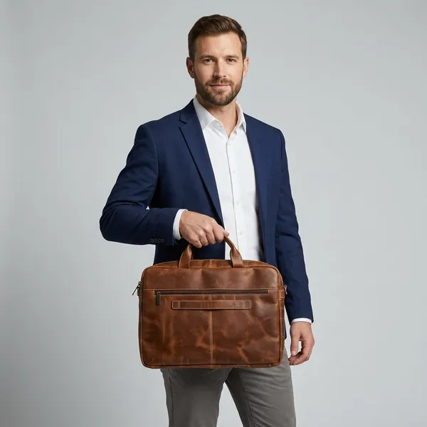 Tan_Leather_Professional_Laptop_Bag_For_Men_And_Women