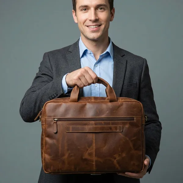 Tan_Leather_Professional_Laptop_Bag_For_Men_And_Women