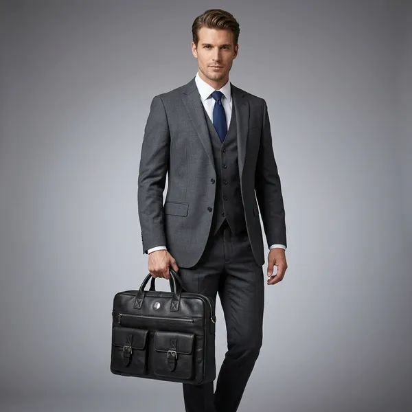 Black_Leather_Dual_Pocket_Briefcase_Laptop_Bag_For_Men_And_Women