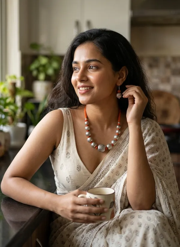 Oxidised_Silver_Tone_Necklace_Set_With_Earrings