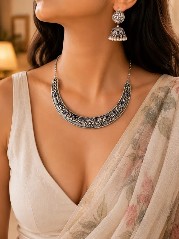 Aura_Siver_Look_Choker_Set_-_Blue