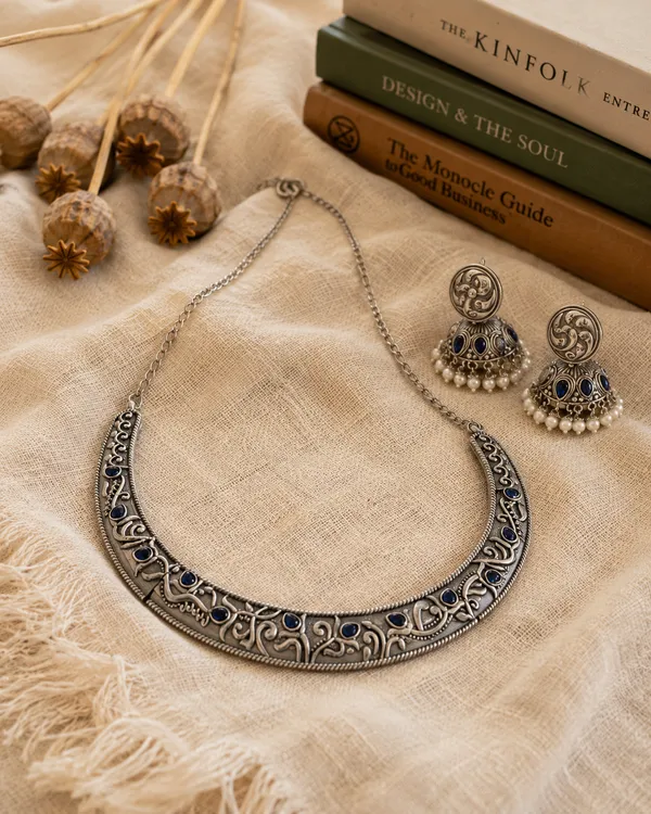 Aura_Siver_Look_Choker_Set_-_Blue