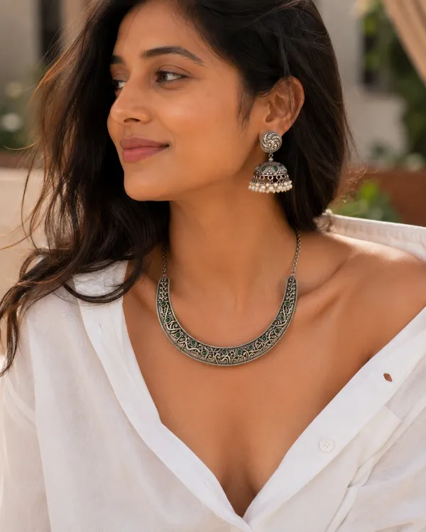 Aura_Siver_Look_Choker_Set_-_Green