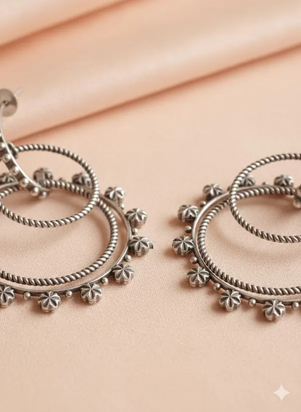 Brass_Oxidised_Layered_Hoop_Earrings