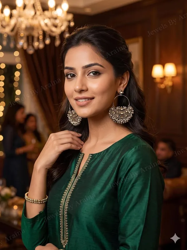 Chandbali_Earrings_With_Pearl_Danglers
