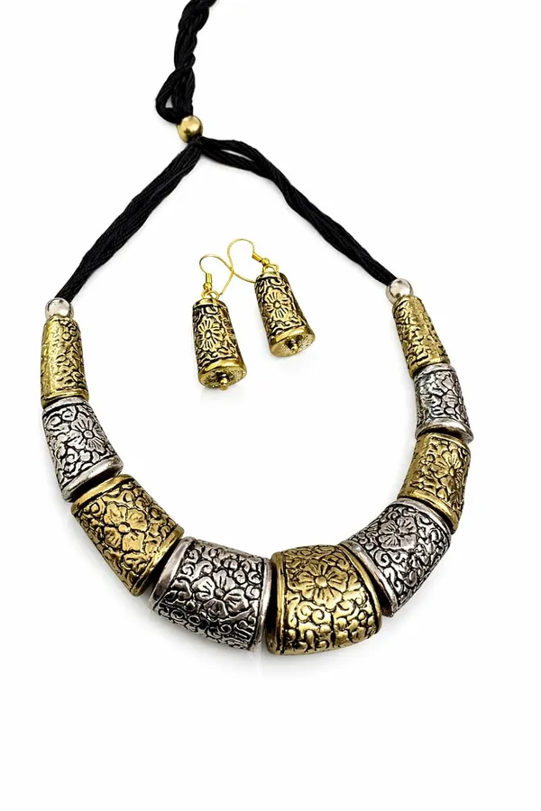 Dual_Tone_Necklace_Set_With_Earrings