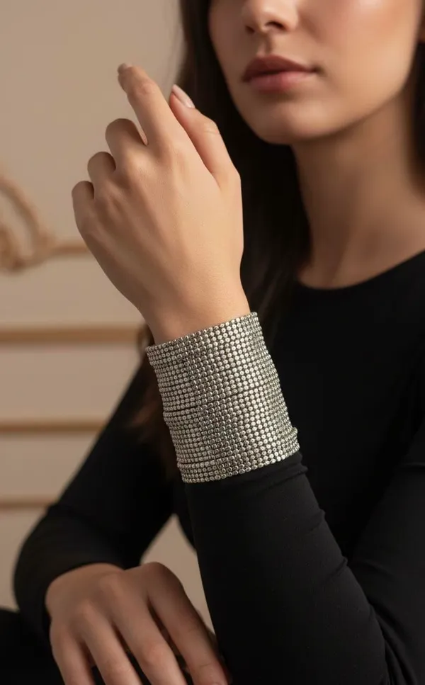 Oxidised_Mesh_Hand_Cuff_Bracelet